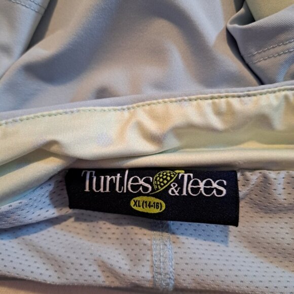 Turtles & Tees girls size XL or 14/16 light blue and green girls golf wear GUC - Picture 6 of 13